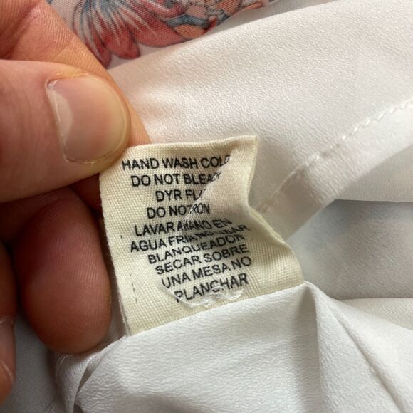 Emmer & Oat Dress Womens Large White Floral Allover Boho Long Sleeve Midi Ladies - Picture 6 of 12